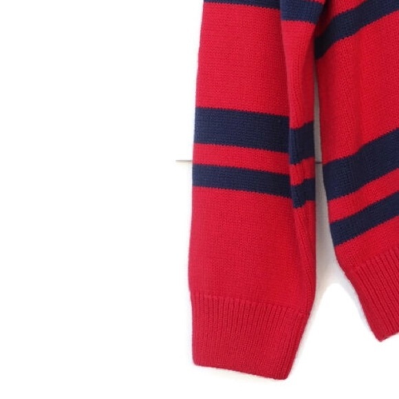 Chaps Striped Waffle Knit Classic Crewneck Long Sleeve Shirt - Picture 4 of 6